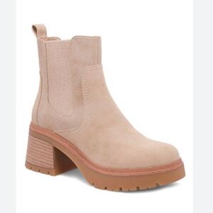 MIA Beige Heeled Ankle Boots